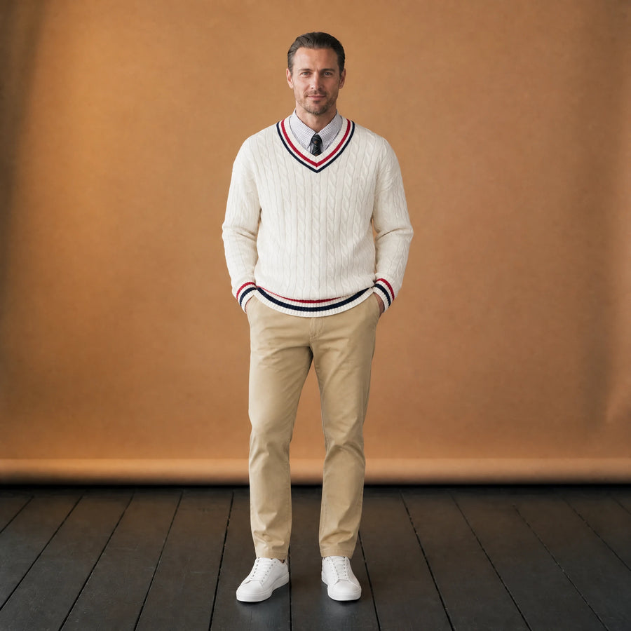 Pull en V Tennis Vintage Homme - VETEMENT Studio HOMME