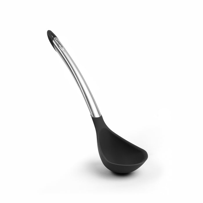 CUISIPRO Elegance - Schopfkelle aus satiniertem Edelstahl, schwarz, 31 cm