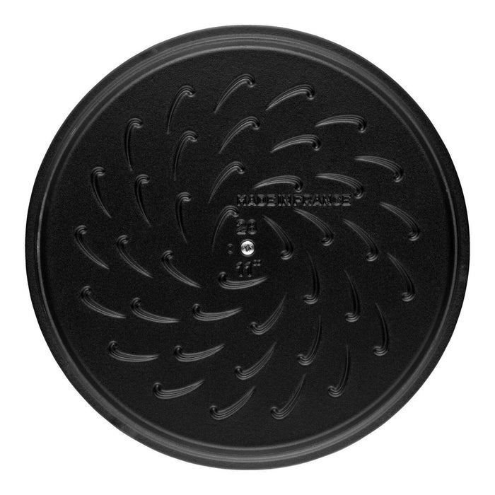 STAUB Bräter mit Chistera Drop-Structure, 24 cm | Basilikum-Grün | rund | Gusseisen
