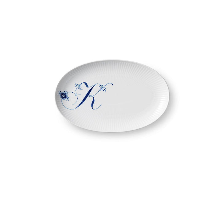 Royal Copenhagen Alphabet Oval Asiette, K, 23,5 cm