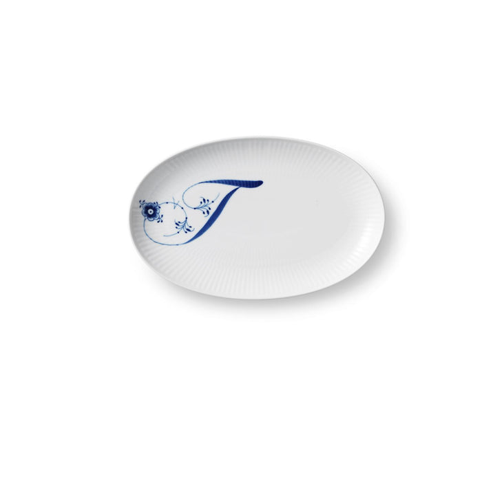 Royal Copenhagen Alphabet Oval Asiette, T, 23,5 cm