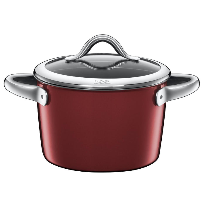 Silit Fleischtopf mit Deckel 18 cm Vitaliano Rosso