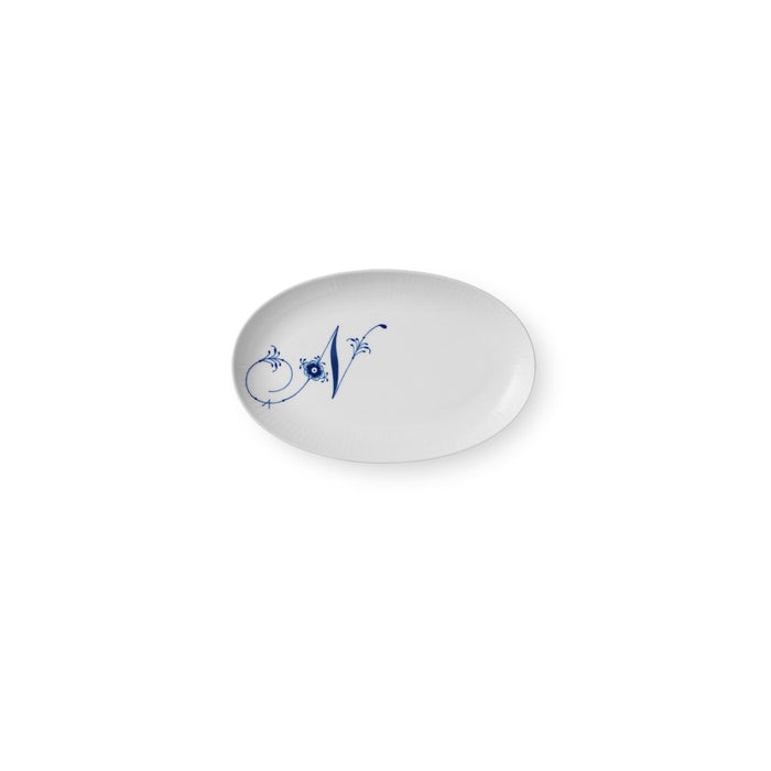 Royal Copenhagen Alphabet Oval Asiette, N, 23,5 cm
