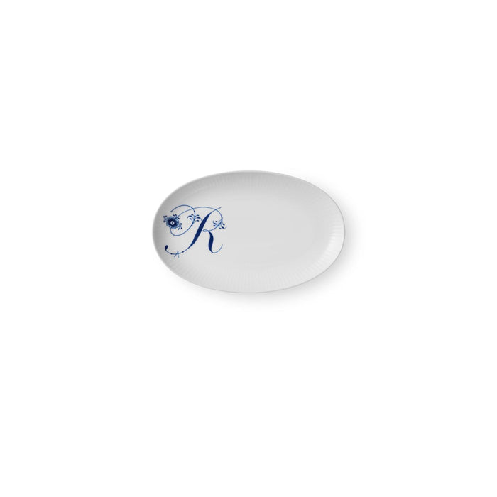 Royal Copenhagen Alphabet Oval Asiette, R, 23,5 cm