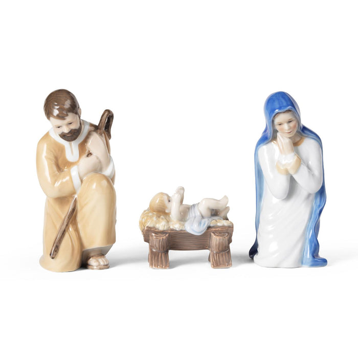Royal Copenhagen Krippenset, Josef, Maria und Jesuskind, 13 cm, 13 cm, 5,5 cm, 3 Stk.