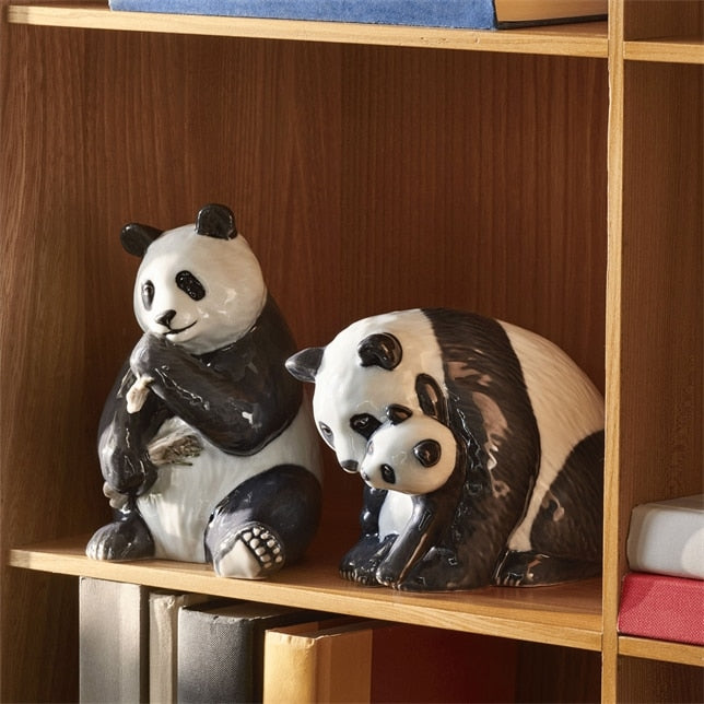 Royal Copenhagen Figurines Panda With Cub 13cm