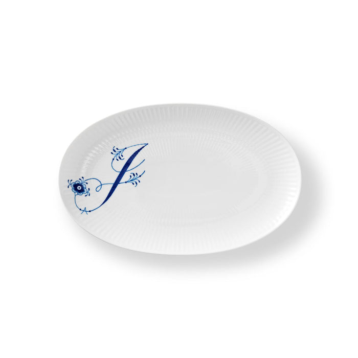 Royal Copenhagen Alphabet Oval Asiette, J, 23,5 cm
