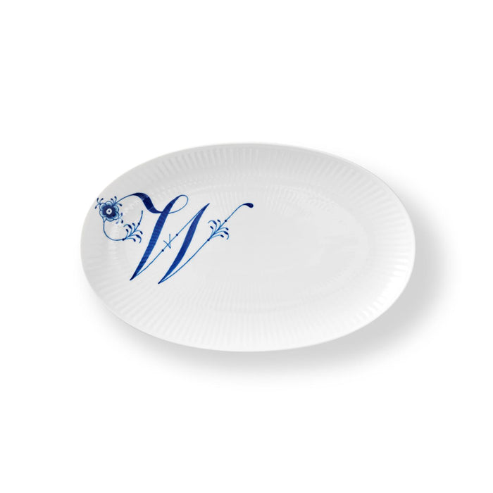 Royal Copenhagen Alphabet Oval Asiette, W, 23,5 cm