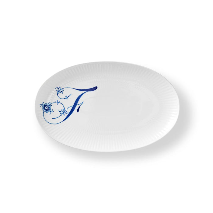 Royal Copenhagen Alphabet Oval Asiette, F, 23,5 cm