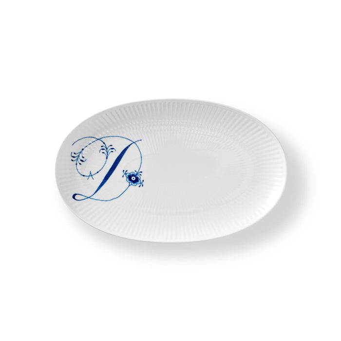 Royal Copenhagen Alphabet Oval Asiette, D, 23,5 cm