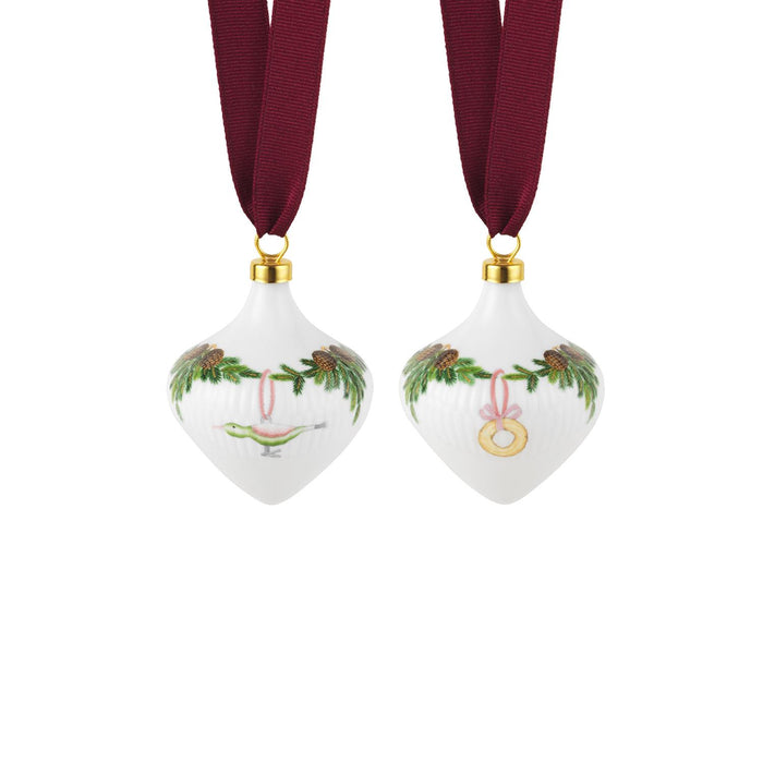 Royal Copenhagen Star Fluted Weihnachtsschmuck-Set 8,6 cm, 2 St.