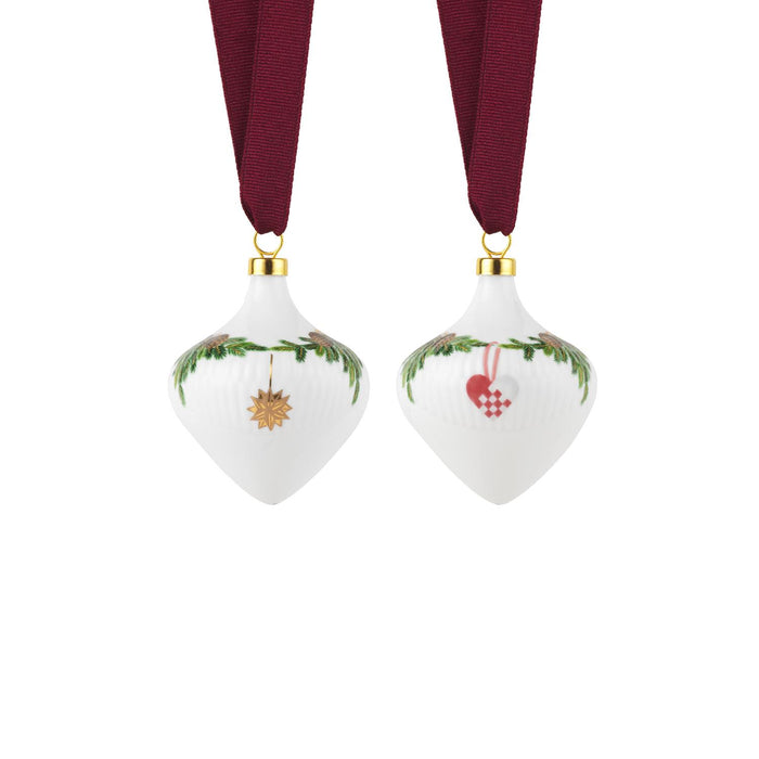 Royal Copenhagen Star Fluted Weihnachtsschmuck-Set 8,6 cm, 2 St.