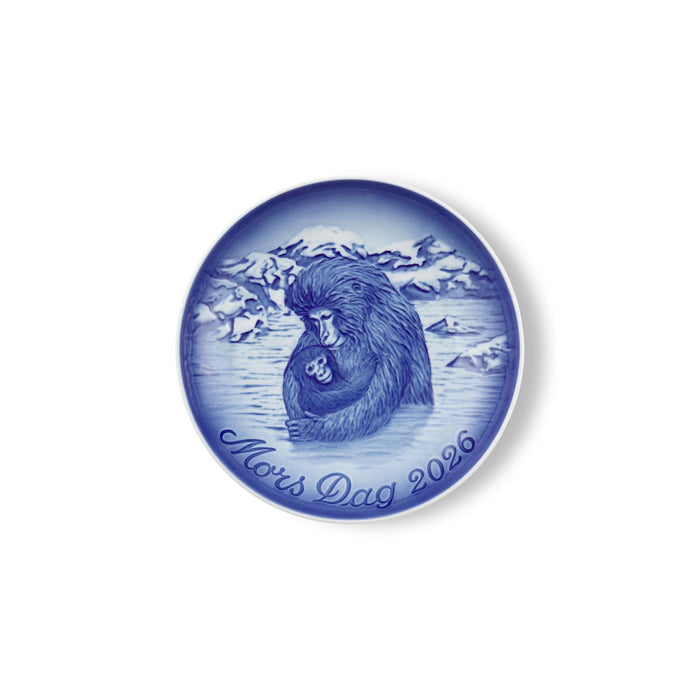Royal Copenhagen Bing & Grøndahl Muttertags-Teller 2026, Japanische Schneeraffen, 15 cm