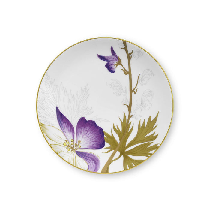 Royal Copenhagen Frühstücksteller - Stiefmütterchen - 19 cm