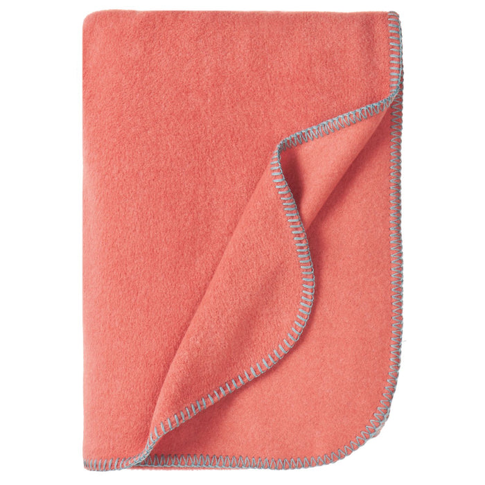 Eagle Products Decke LISSY, 160 x 200 cm, peach, Kammstich hellblau