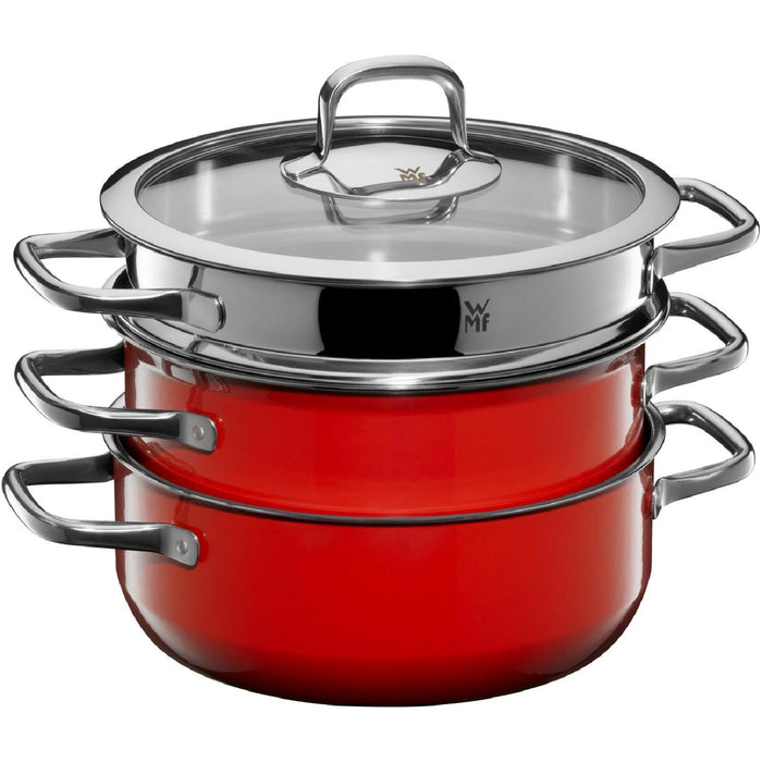 WMF Topf-Set Fuisontec Compact Red 3-tlg.