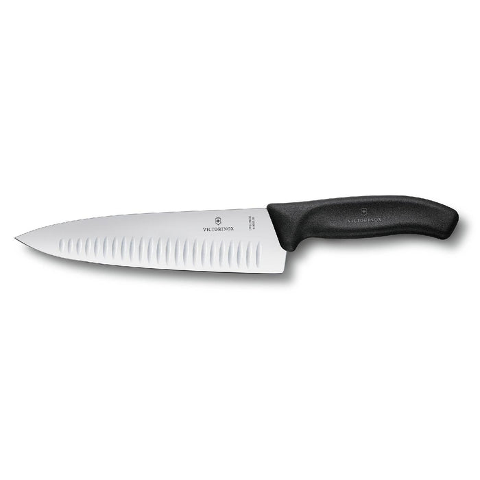 Victorinox SwissClassic, Tranchiermesser, Kullenschliff, 20cm, schwarz, G
