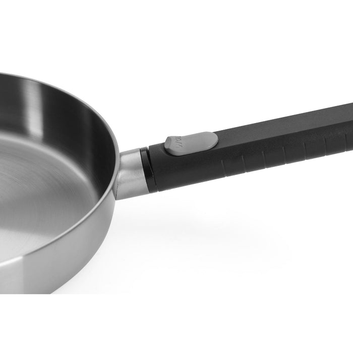 Woll, Logic Steel Flachpfanne, Ø 20 cm, 5 cm hoch, mit abnehmbarem Stiel, Induktion