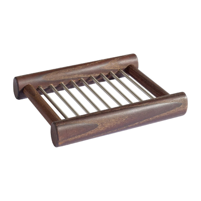 Redecker Seifenunterlage Thermoholz, Edelstahlstäbchen