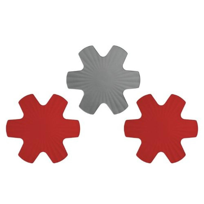 Woll, WOLL Set Pfannenschutz 2 rot 35 cm, 1 grau 40 cm