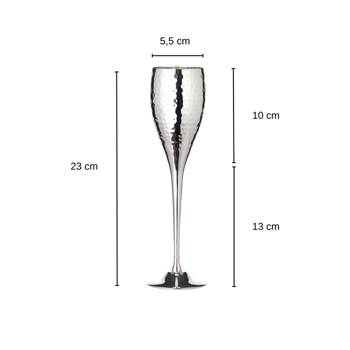 EDZARD Sektkelch Dodo gehämmert 2er Set H 23 cm
