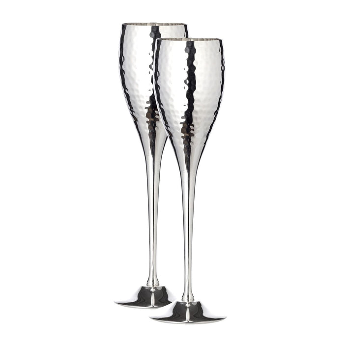 EDZARD Sektkelch Dodo gehämmert 2er Set H 23 cm
