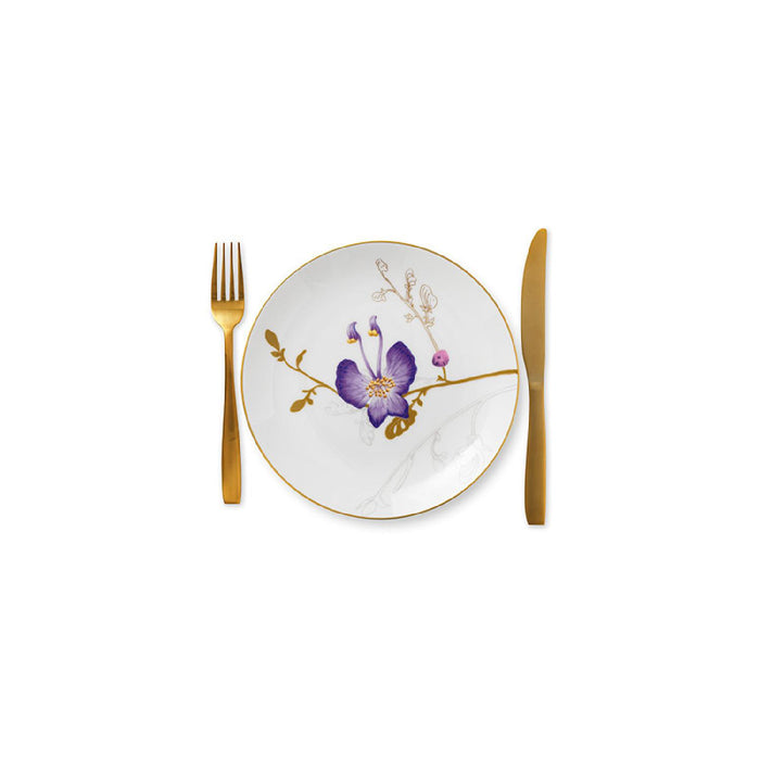 Royal Copenhagen Frühstücksteller - Stiefmütterchen - 22 cm