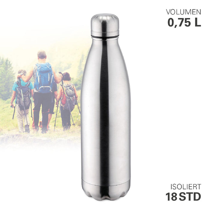 Weis Thermoflasche vakuum 750 ml Edelstahl