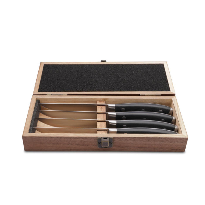 Weis Steakmesser mit Holzgriff - Set 4 in Holzbox