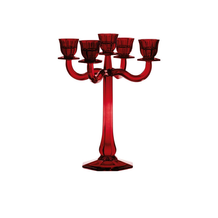 Leuchter rot 5-armig
