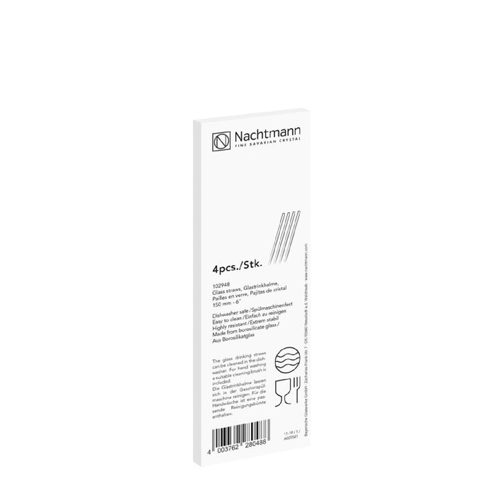 Glastrinkhalm 15cm Set/4