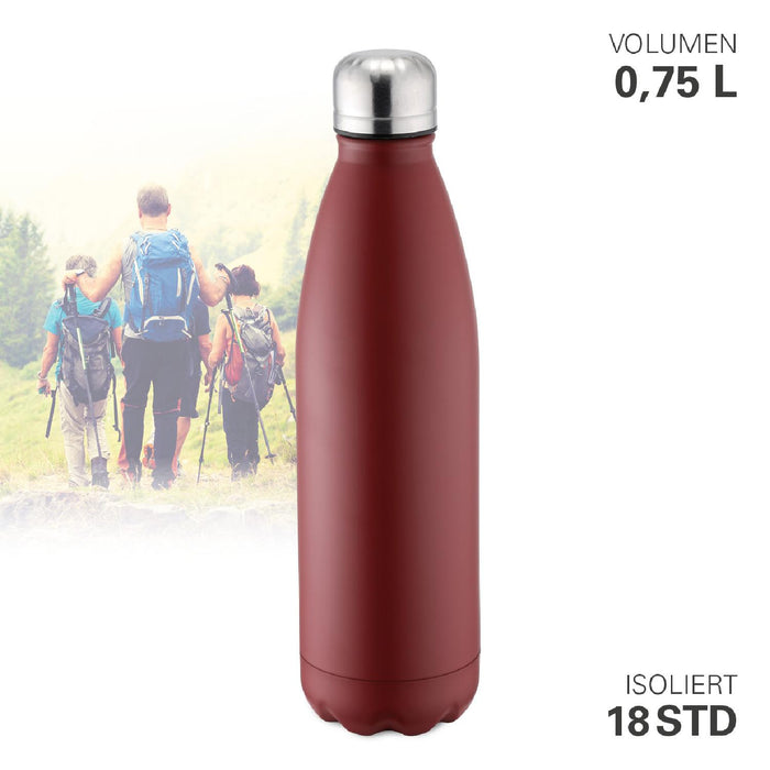 Weis Thermoflasche vakuumisoliert rot 750 ml