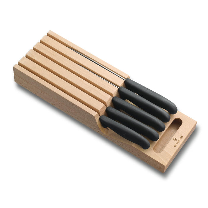 Victorinox Fibrox Schubladen-Messerhalter, 5-teilig, aus Buchenholz