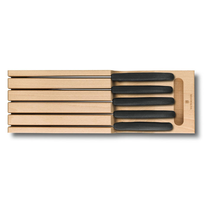 Victorinox Fibrox Schubladen-Messerhalter, 5-teilig, aus Buchenholz