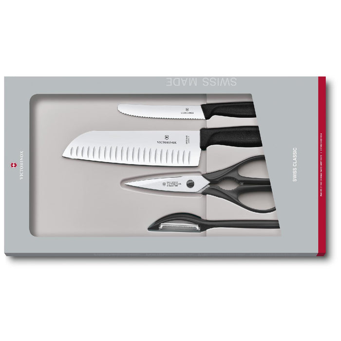 Victorinox Swiss Classic Küchengarnitur, 4-teilig, schwarz, Geschenkverp.