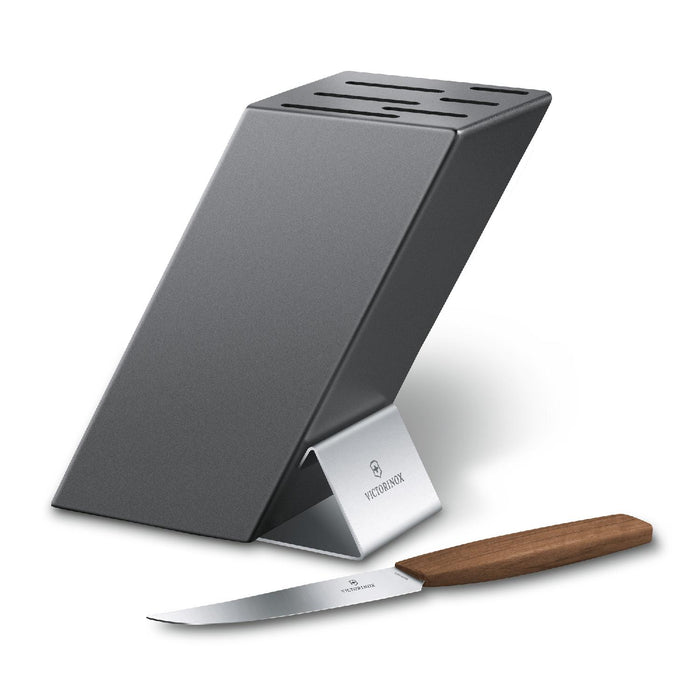 Victorinox Swiss Modern Messerblock, leer, Buchenh., anthra. lack., H. 21cm
