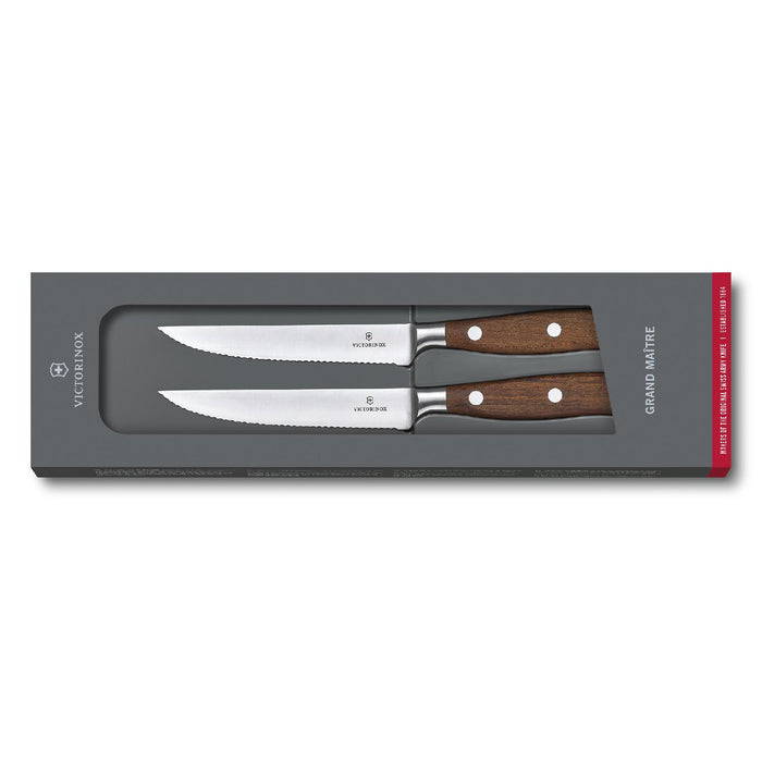 Victorinox Grand Maître Wood, Steakmesser-Set, 2-teil., Wellens., Geschenks.