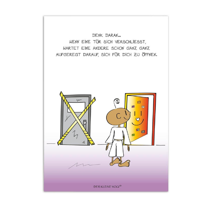 Goebel Postkarten Der kleine Yogi - "Türen" - Postkarte
