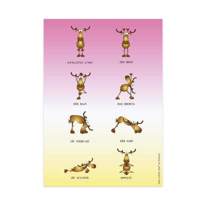 Postkarte - Rentier Asanas