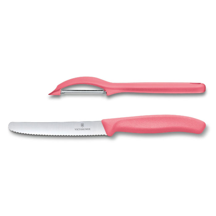 Victorinox Swiss Classic Set 2tlg Tomatenmesser / Universalschäler,hellrot