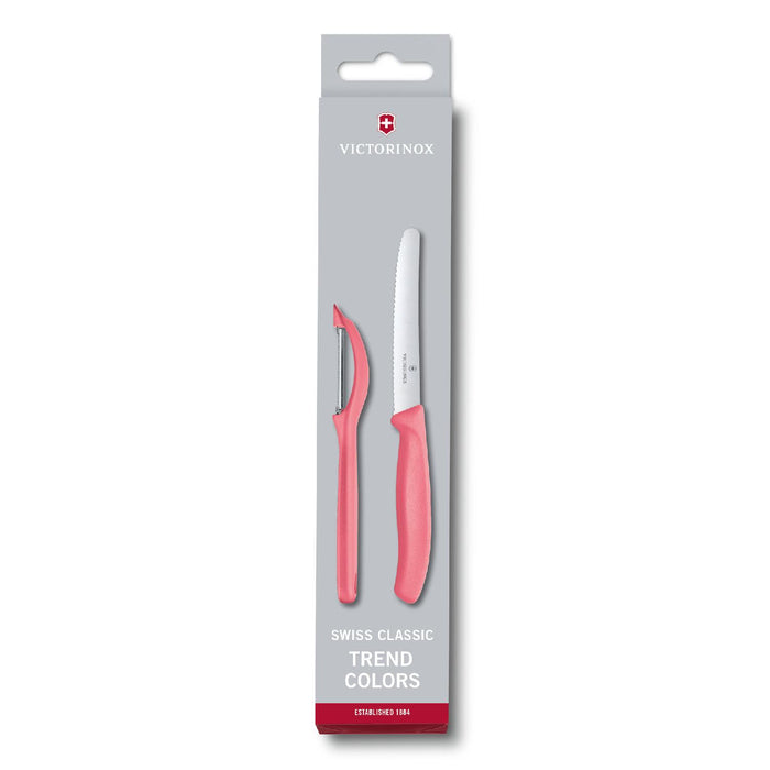 Victorinox Swiss Classic Set 2tlg Tomatenmesser / Universalschäler,hellrot