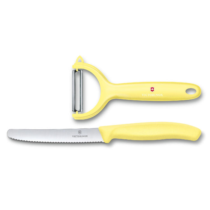 Victorinox Swiss Classic Set 2tlg. Tomatenmesser und Tomaten-/Kiwischäler, hellgelb