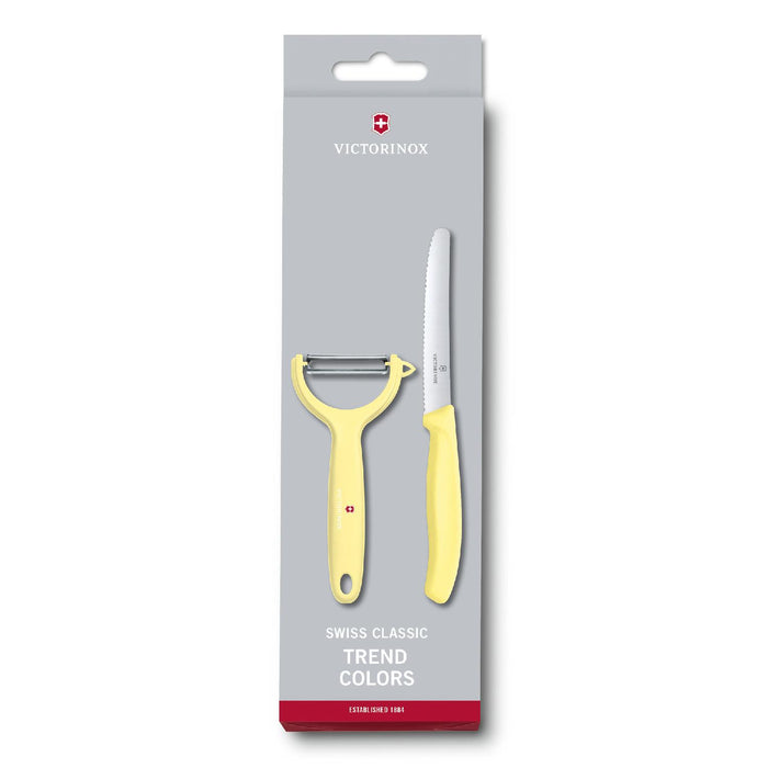 Victorinox Swiss Classic Set 2tlg. Tomatenmesser und Tomaten-/Kiwischäler, hellgelb
