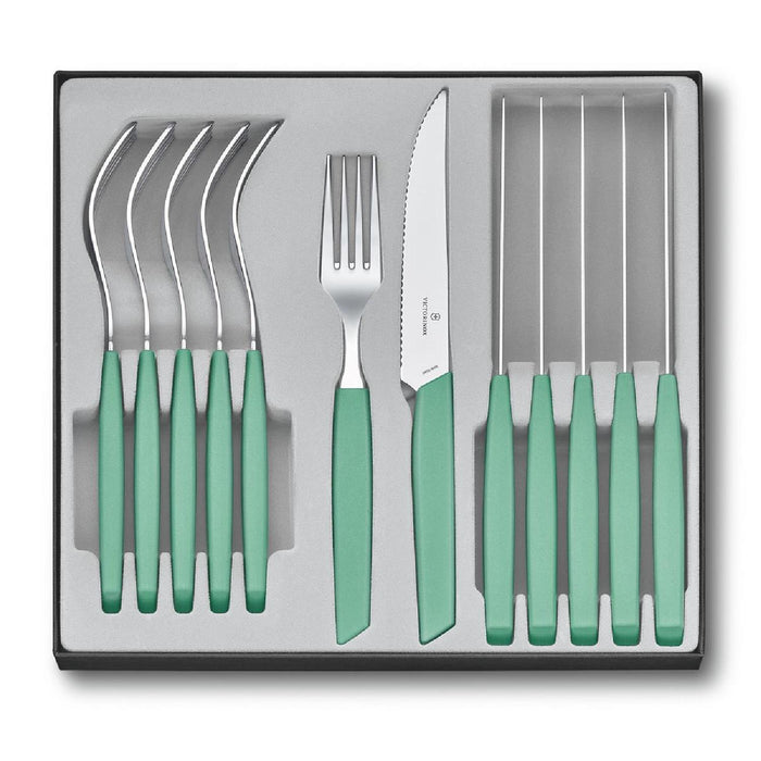 Victorinox Swiss Modern Besteck-Set (Steakmesser), 12-teilig, mint