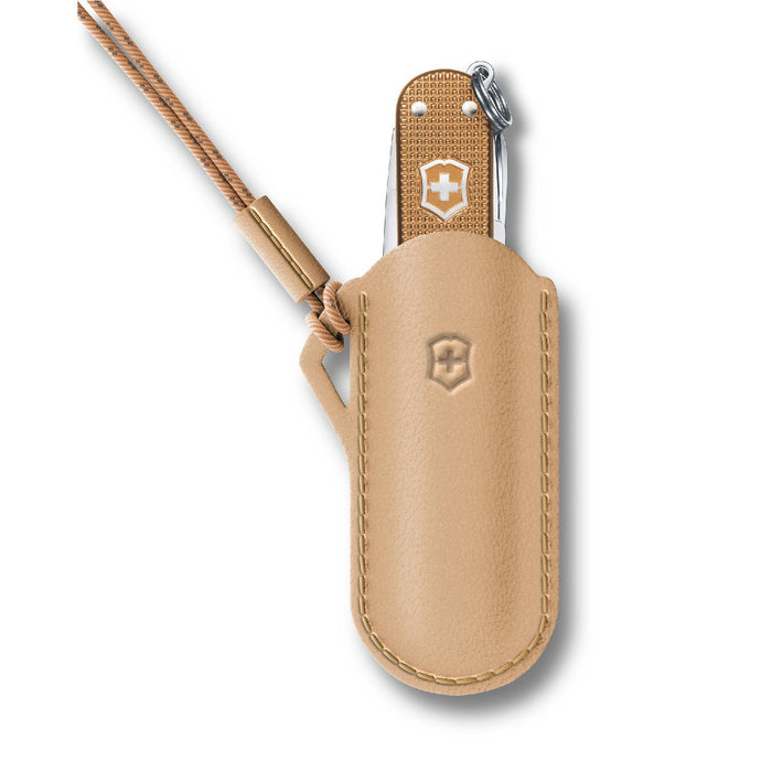 Victorinox Pouch, Leather, 70 mm, Wet Sand