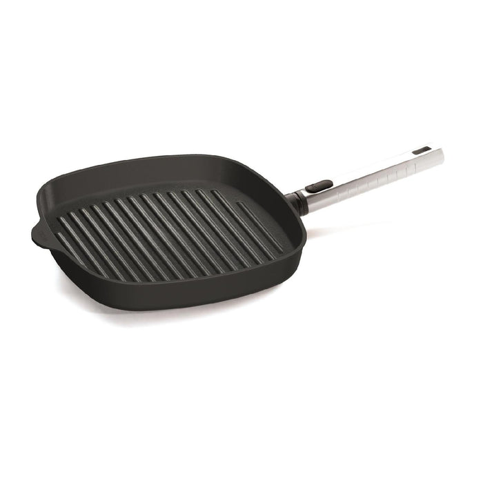 Woll, Pro Logic Induktion, Guss-Steakpfanne, viereckig,  28 x 28 cm, 4,5 cm hoch mit Rillen