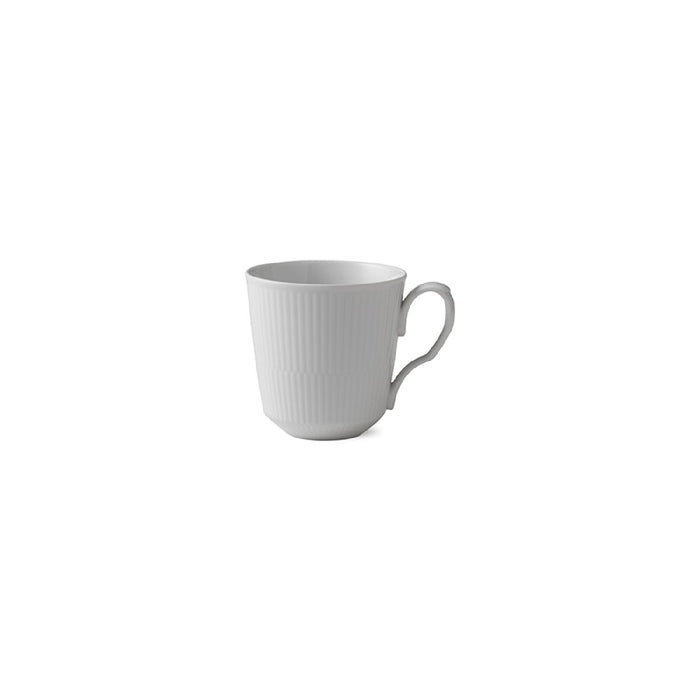 Royal Copenhagen Weiss Gerippt Cafe Latte Mug 46 cl