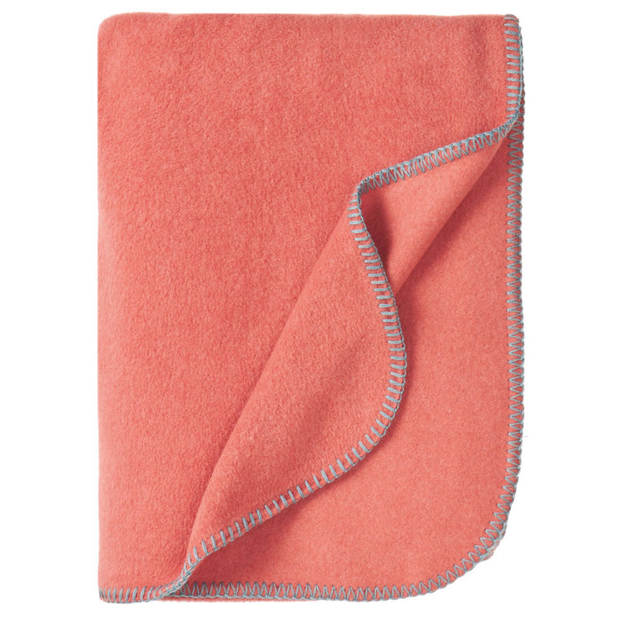 Eagle Products Decke LISSY small, 100 x 160 cm, peach, Kammstich hellblau