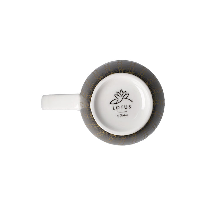 Goebel Yin Yang Schwarz Teetasse mit Deckel und Sieb