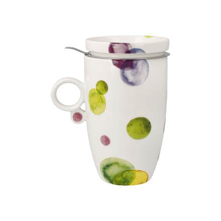 Goebel Colori Mix Teetasse mit Deckel und Sieb